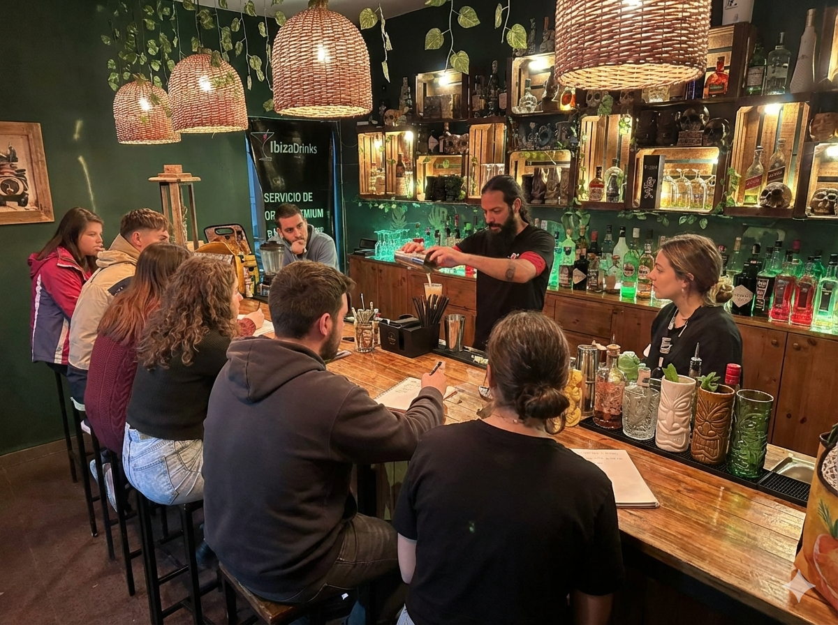 Práctica de coctelería